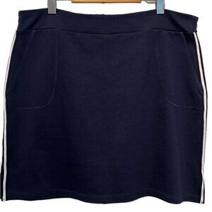 Orly Navy Cotton Skort Size L NWT